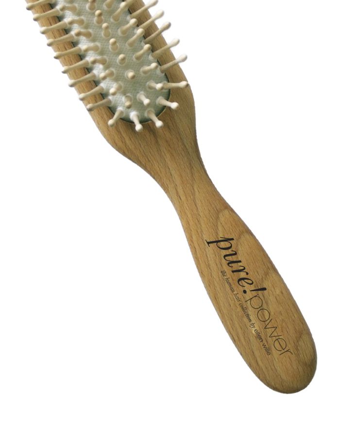 Pure!power Wooden Wig Brush by Ellen Wille – Natural Bristle Brush for Wig Care